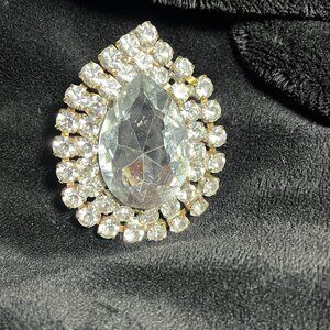 ✨Show-Stopping Silver Crystal Ring – 2.5 Inches of Pure Bling! ✨